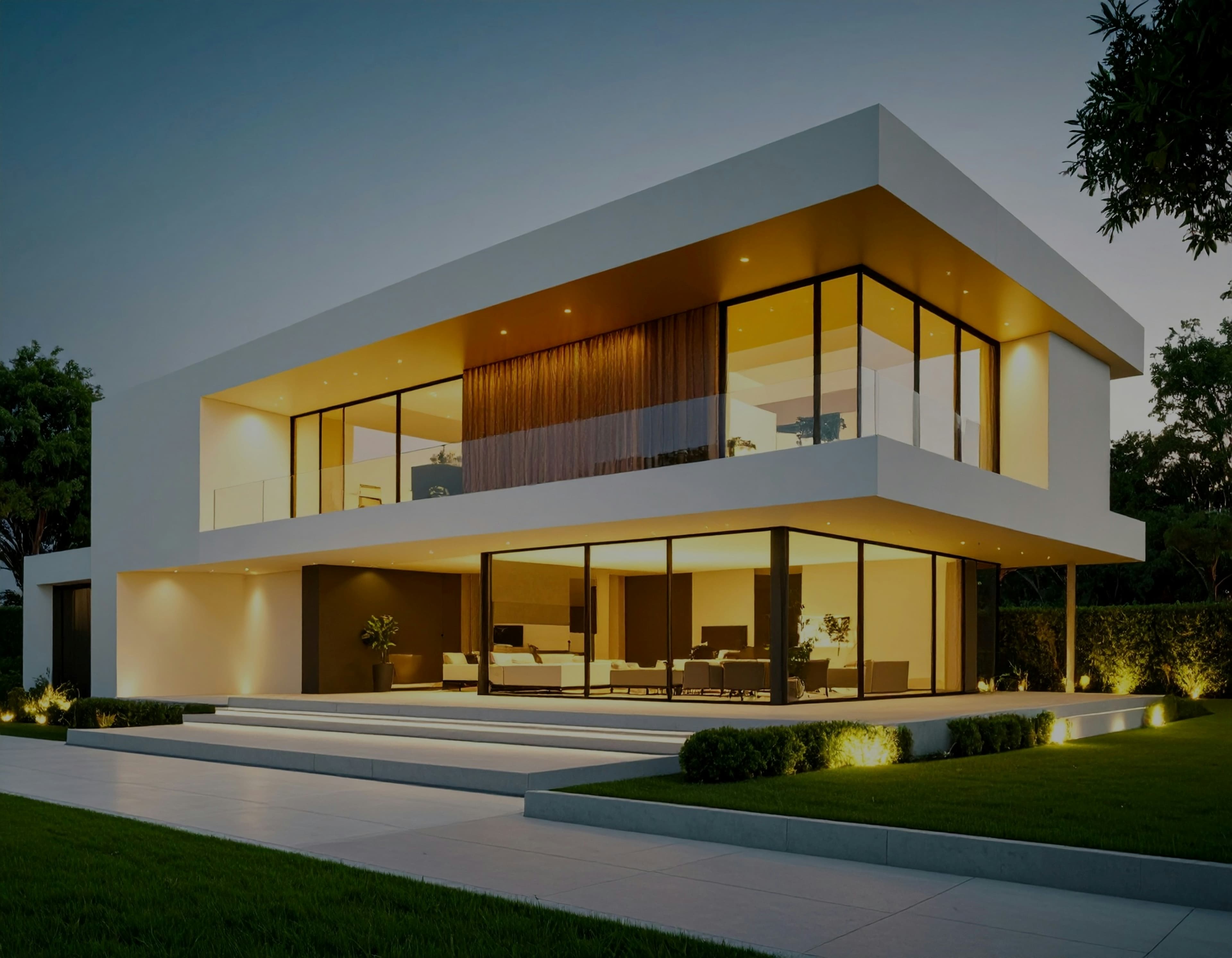 Melbourne home interior — warm living space with smart lighting
